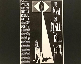 My Life With The Thrill Kill Kult Poster 1997 Vintage TKK Band Tour Poster / Star 7 Midwest City Oklahoma City OK / Industrial /Mohawk Music
