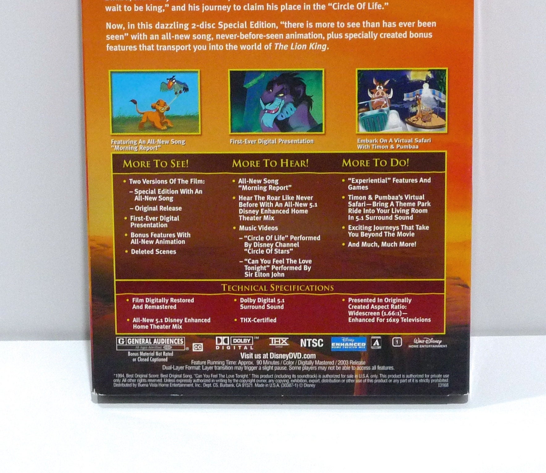 The Lion King DVD - 2 Disc Set Platinum Edition - Walt Disney