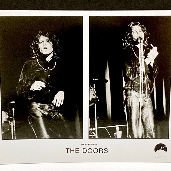 The Doors Photo - Vintage 1980's Press Photograph by Elektra Records - Classic Rock Band Jim Morrison Ray Manzarek Robby Krieger MohawkMusic