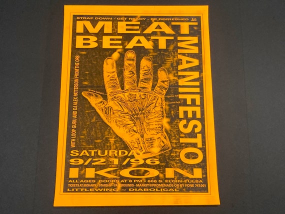 Meat Beat Manifesto Poster - September 23, 1996 Concert With Loop