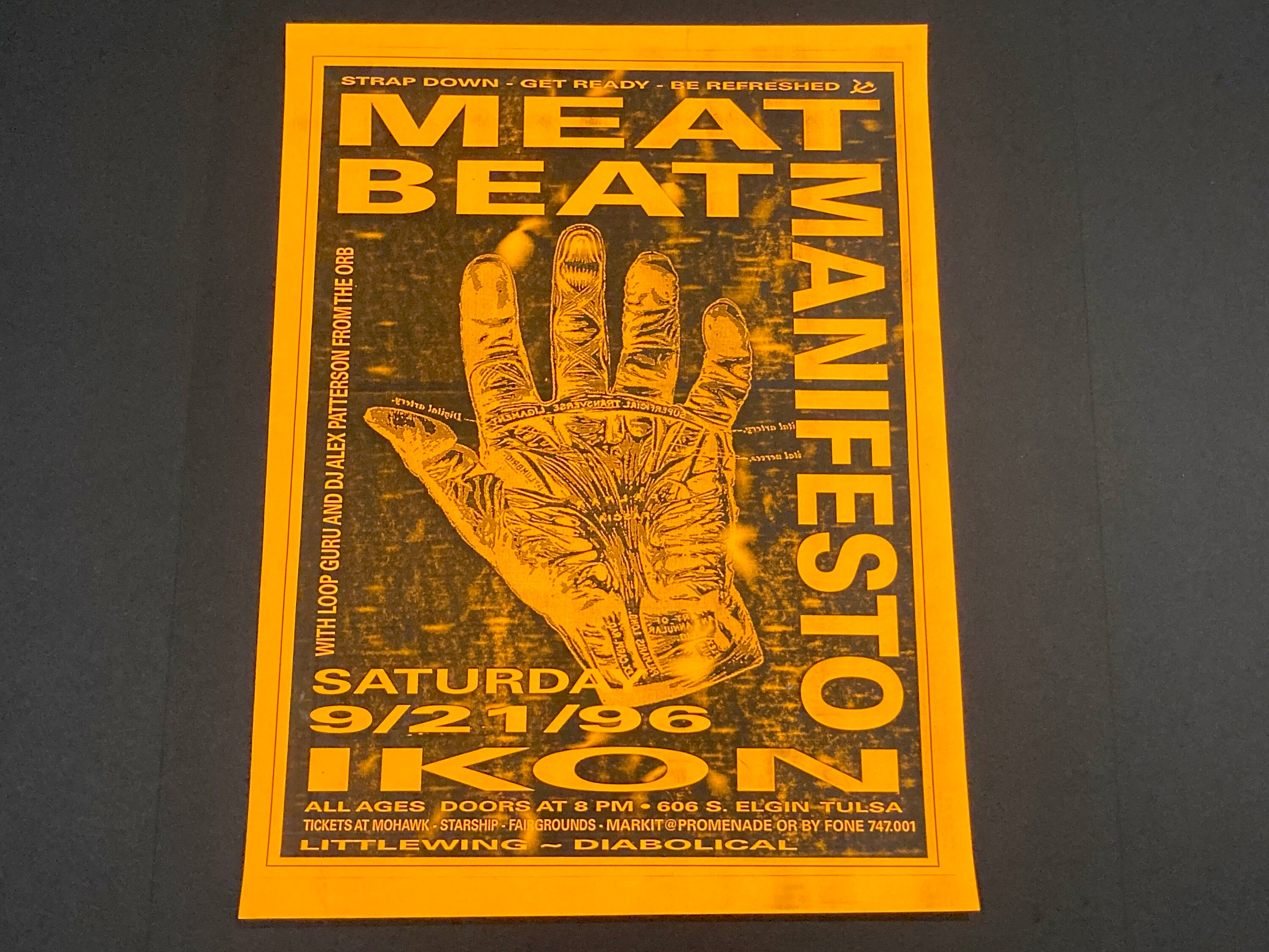 Meat Beat Manifesto Poster - September 23, 1996 Concert With Loop 