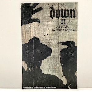 Póster de Down II - Un bullicio en tu seto (2002), metal vintage, Pantera, Corrosión de la conformidad, póster original de dos caras, Mohawk Music