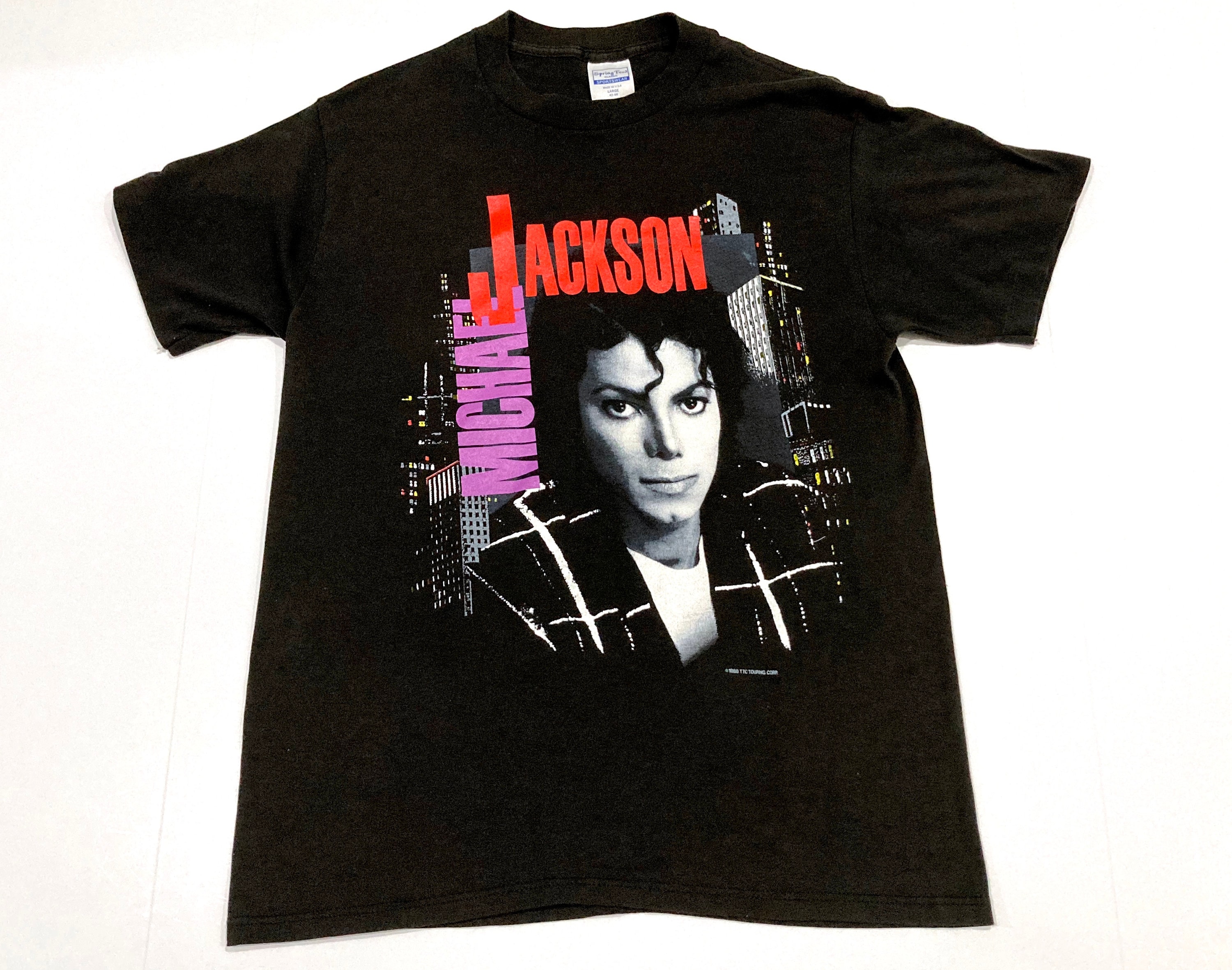 Michael Jackson T shirt Bad Concert Tour Vintage 1988 Dates Pepsi 