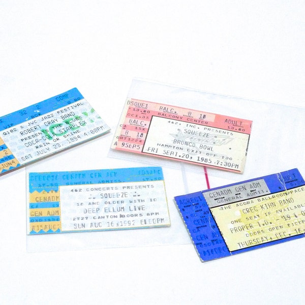 Ticket Stubs 80s 90s -- Squeeze 1992 / Robert Cray 1994 Dallas TX Jazz Festival / Greg Kihn Band 1982 / Your choice --  Mohawk Music Records