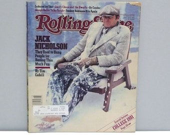 Jack Nicholson - Rolling Stone Magazine - April 16, 1981 - Issue 341 - Ska, Ry Cooder, Joseph Heller, Chevy Chase / Mohawk Music Store