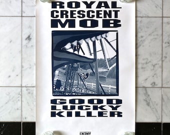 Royal Crescent Mob Poster for Good Lucky Killer 1993 / Original Record Release Poster Enemy Records - Vintage Funk Metal Band - Mohawk Music
