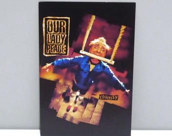 Our Lady Peace Postcard 1997 - Superman's Dead & Clumsy Vintage Band Card / Alternative Rock Canadian OLP Canada / Mohawk Music Record