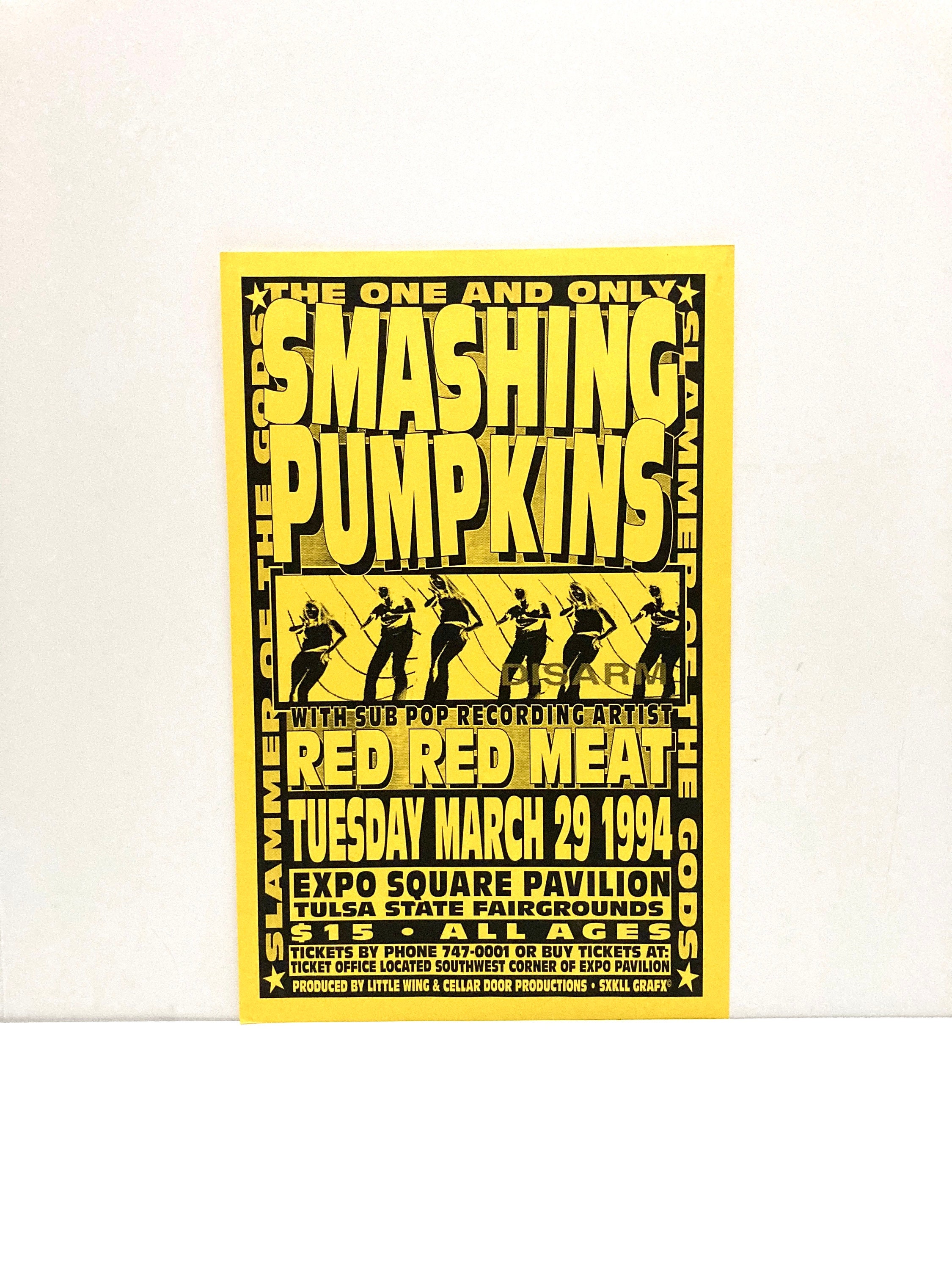 Smashing Pumpkins Poster Live Concert Siamese Dream Tour Red Etsy