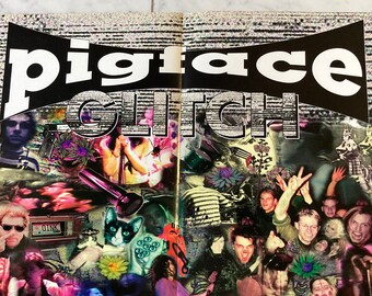 Pigface Glitch Poster 1992 - Original - Martin Atkins, Chris Connelly, Mary Byker, Nivek Ogre, William Tucker, En Esch - Mohawk Music