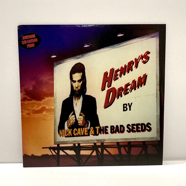 Nick Cave and the Bad Seeds Vinyl Record Henry's Dream Vintage German Import Ltd Ed Print Mick Harvey Blixa Bargeld Punk Band Mohawk Music