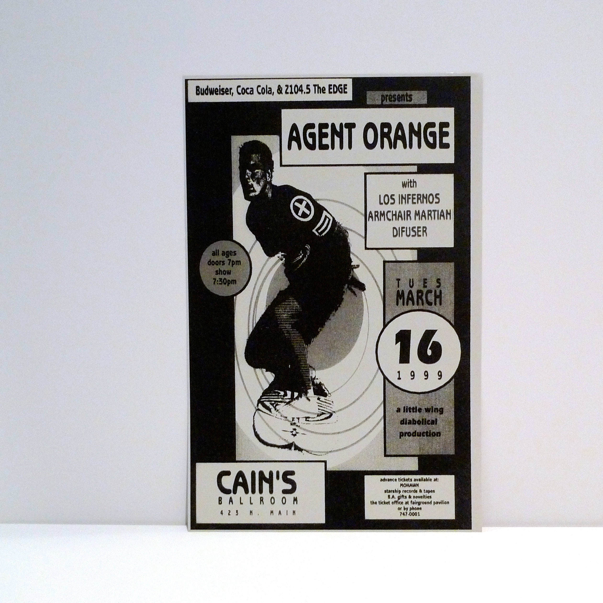 Agent Orange Poster 1999 Live Concert Tour Vintage California Etsy Australia
