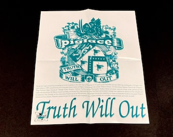 Pigface Original Poster - Truth Will Out 1993 - Genesis P-Orridge / Martin Atkins Vintage Industrial Experimental Band /Mohawk Music Records