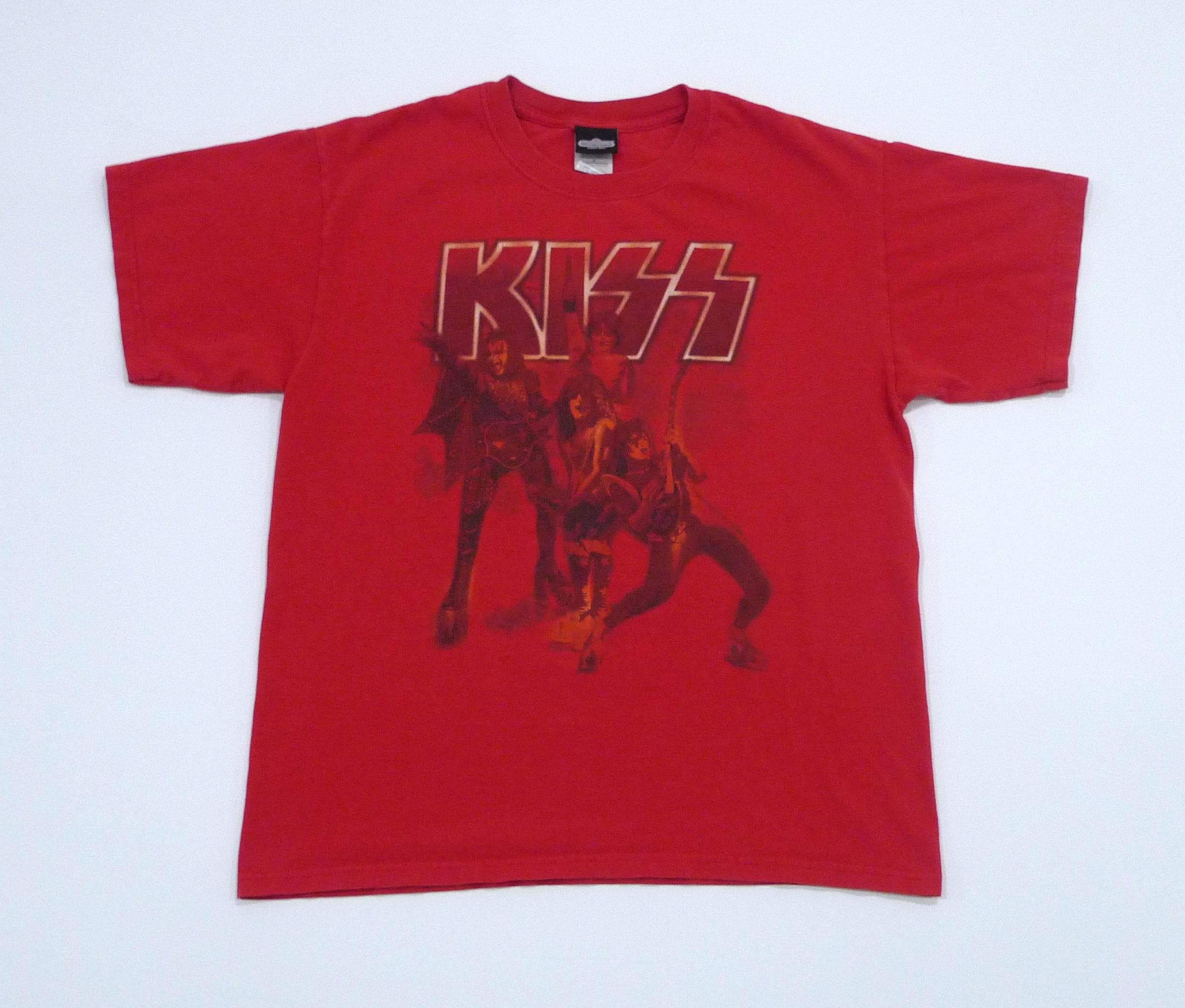Kiss T Shirt - Rock the Nation Tour 2005 / Red Double Sided Band 