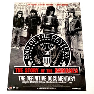 Póster original de Ramones (24 x 18 pulgadas): la historia del póster de la película Ramones / Joey y Johnny Ramone / Banda punk de Nueva York / Mohawk Music