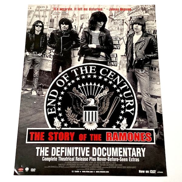 Ramones Poster - The Story of the Ramones Documentary / Joey Johnny Ramone Punk Rock Band NYC Movie Film Mohawk Music