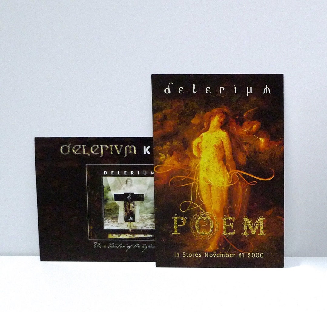 Delerium Postcard Set Karma 1997 & Poem 2000 Vintage Seduction New Age
