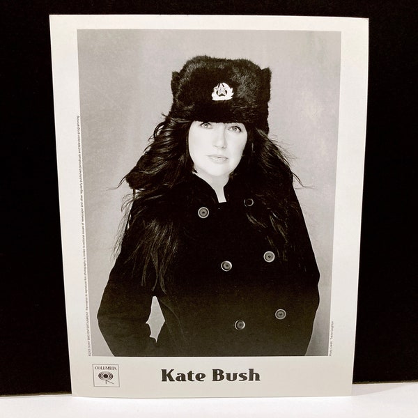 Kate Bush Photo - Press Photograph on Card Stock by Trevor Leighton for Columbia Records - British Rock Star - 70's 80's Indie - MohawkMusic