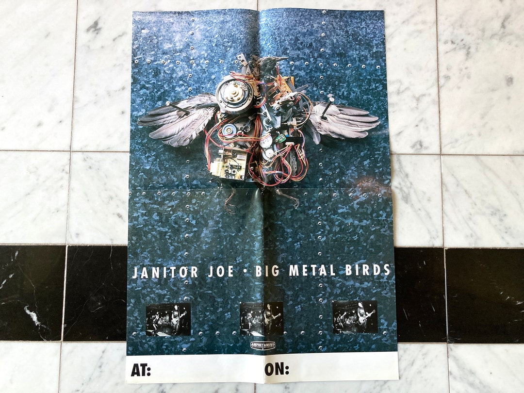 Janitor Joe Poster - Big Metal Birds - Vintage 1993 Noise Punk Band