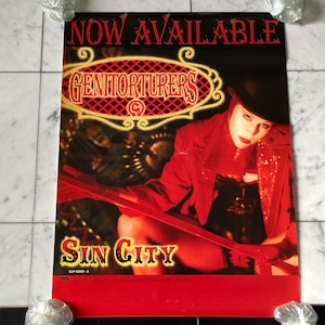 Genitorturers - Póster original de Sin City - Banda de heavy metal industrial de 1998 - Cleopatra Records Freak Show - Mohawk Music Records