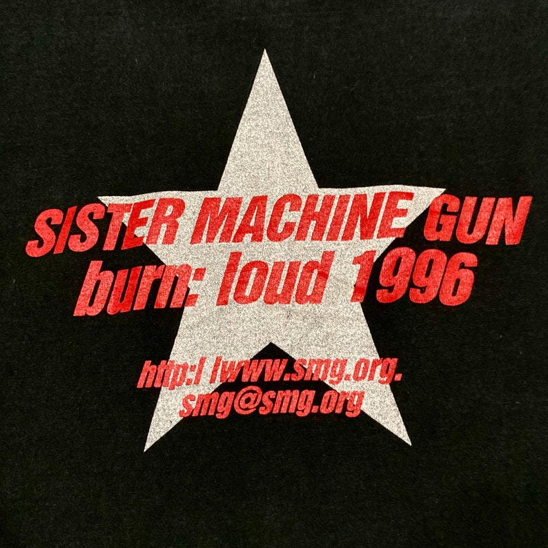 Sister Machine Gun Singer Sister Machine Gun T-shirt Vintage 1996 Burn Loud Concert Tour Long ...