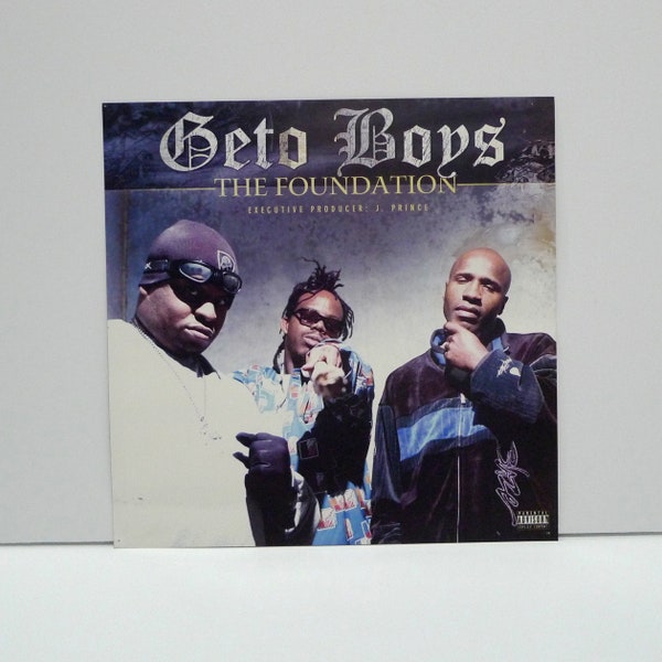 Geto Boys Poster Flat - The Foundation / Vintage Square Poster / Rap / Hip Hop / Scarface / Willie D / Mohawk Music Record Store