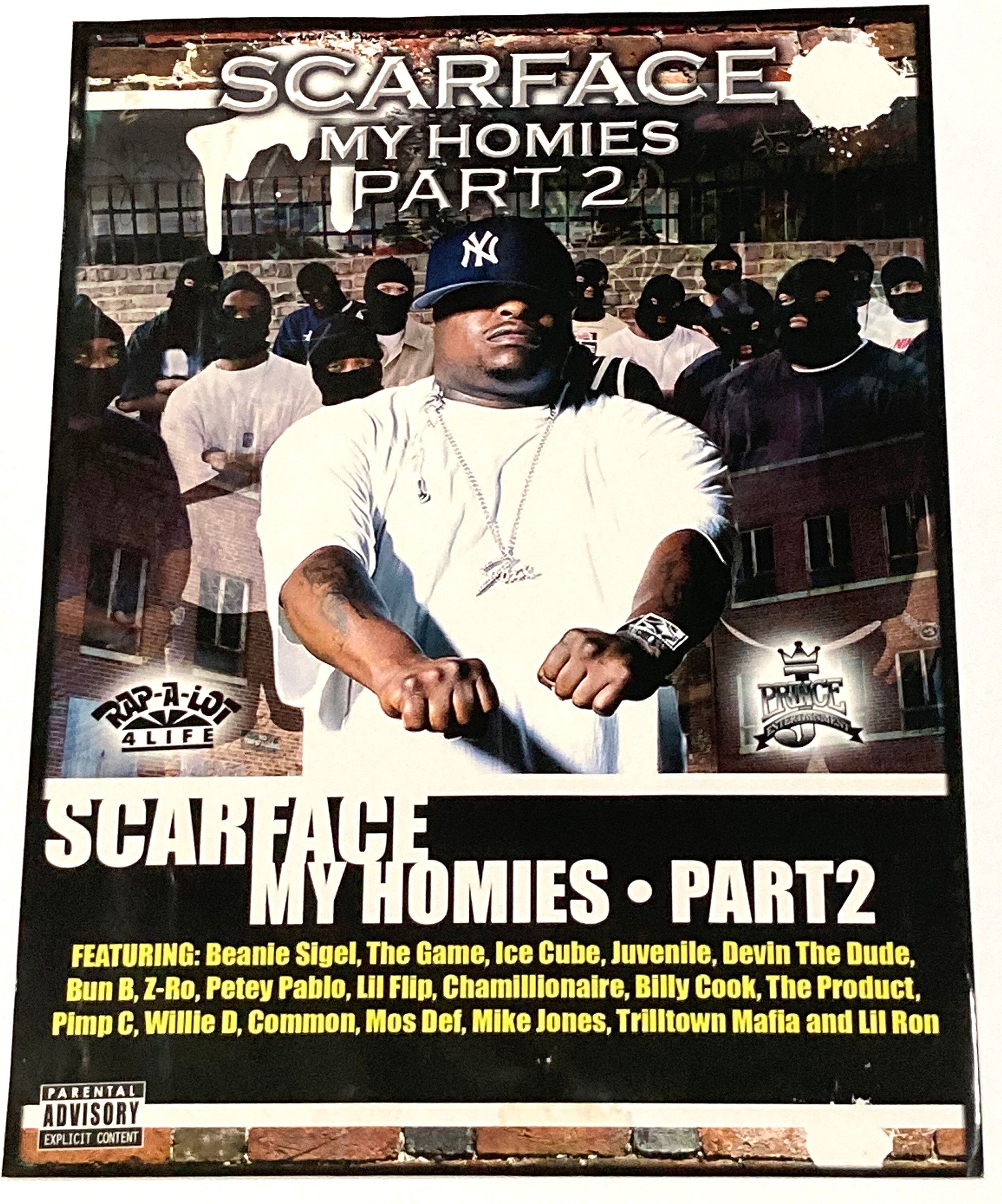 Scarface My Homies Part 2 Poster Rap Hip Hop Ice Cube Mos Def Willie D  Product Beanie Sigel Mike Jones Mohawk Music - Etsy Finland