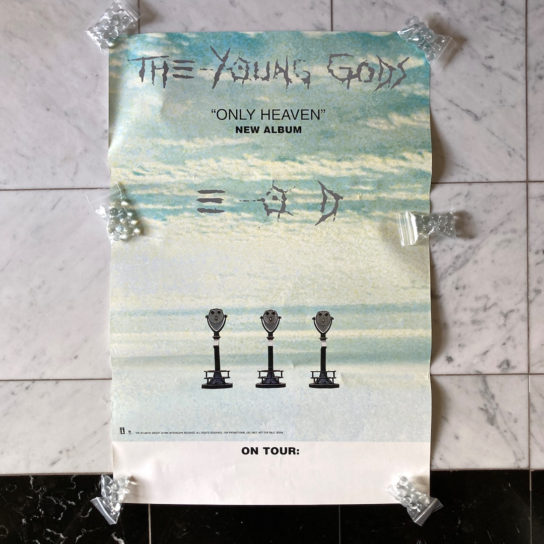 The Young Gods Only Heaven Poster & Concert Tour Display - Vintage 1995