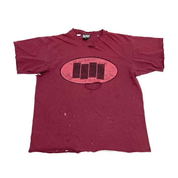 Black Flag T Shirt - SST Records 1980s Vintage Thrashed / Greg 