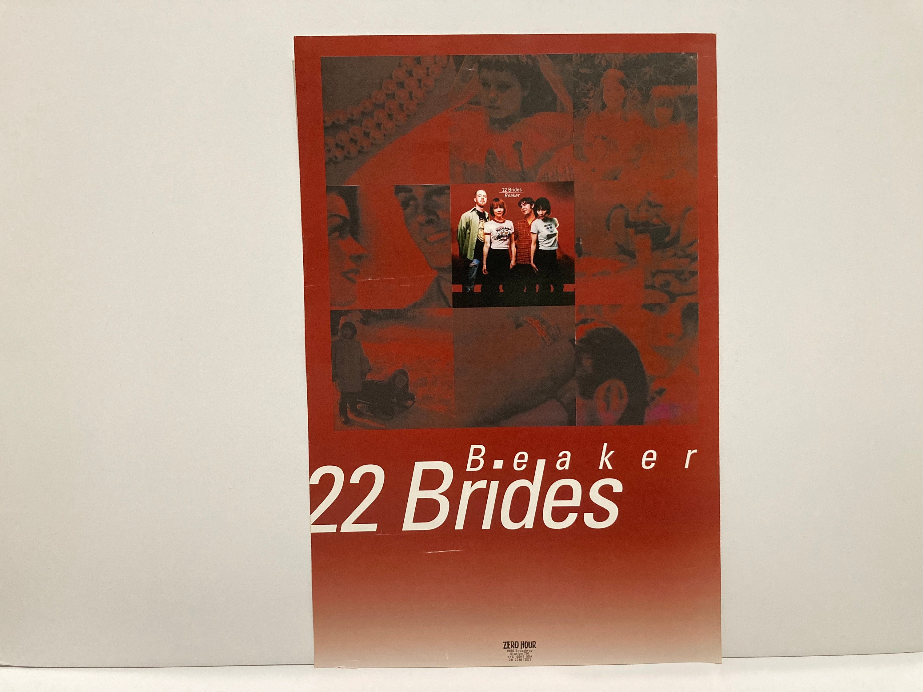 22 Brides Poster Beaker Vintage 1995 Indie Rock Band Zero Hour Record Label  Advertisement Carrie Libby Johnson Mohawk Music Record Store
