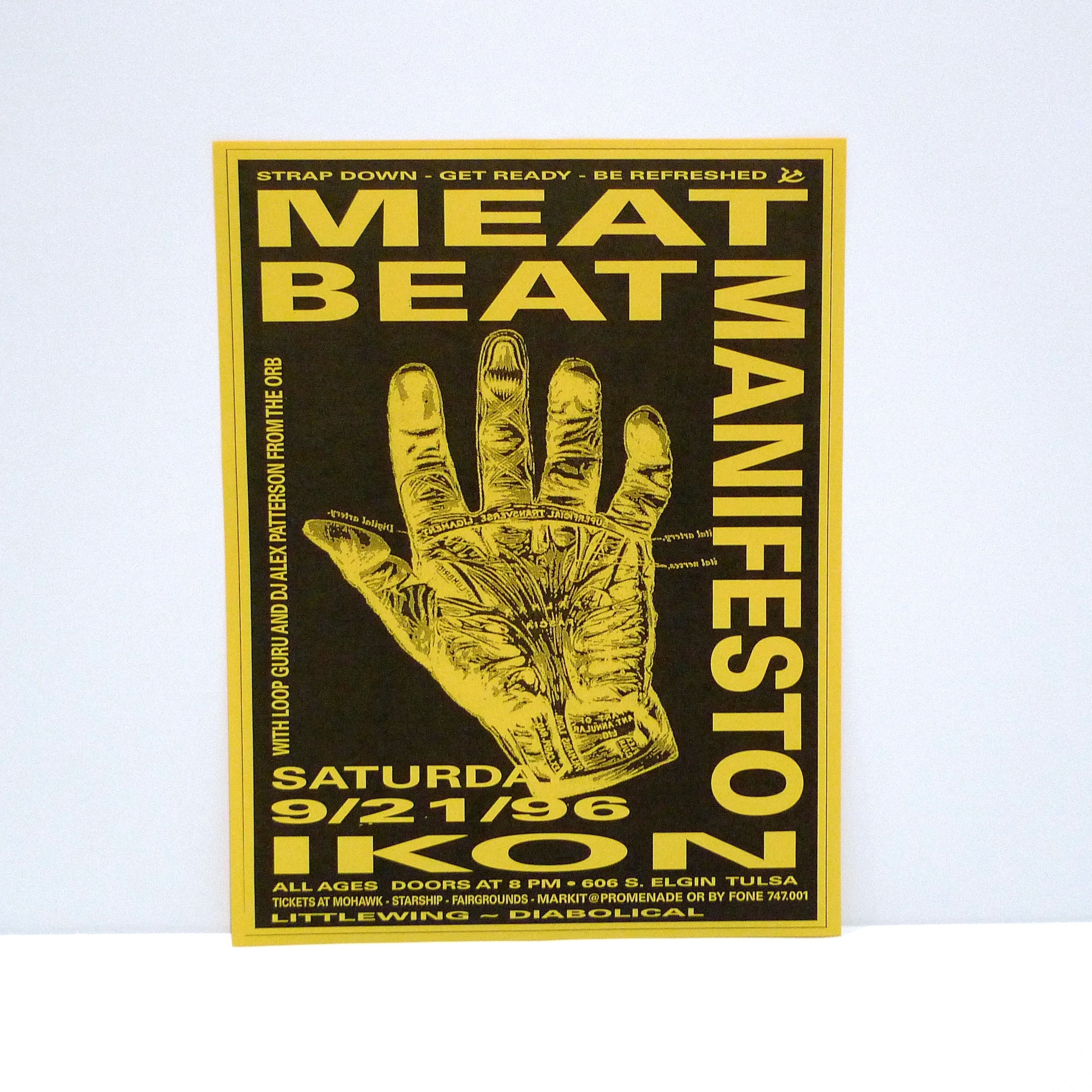 Meat Beat Manifesto Flyer / Small Mini Poster 1996 Vintage Etsy España
