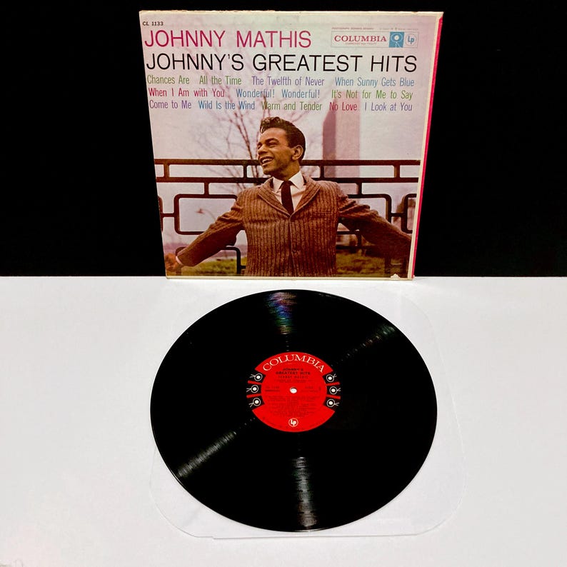 Johnny Mathis - Johnny's Greatest Hits Vinyl Record - Vintage 1958 Soul ...