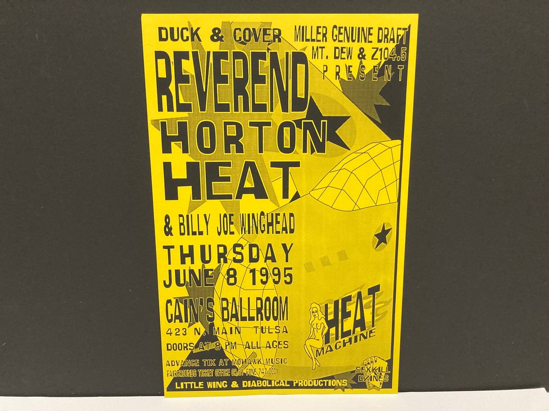 Reverend Horton Heat Poster Vintage June 8 1995 Concert Tour - Etsy