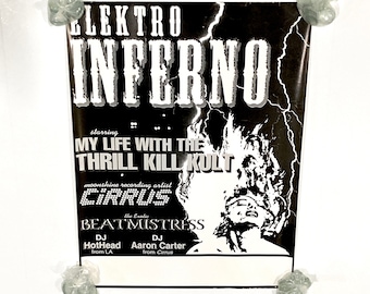 My Life With The Thrill Kill Kult Original Poster - Elektro Inferno Tour Sept 4 1998 with Cirrus / Cains Ballroom Tulsa OK / Mohawk Music