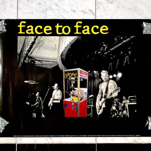 Face to Face Big - Póster original de 1995 - Fotografía gráfica de la banda en vivo / Banda punk de Trevor Keith - Mohawk Music Records