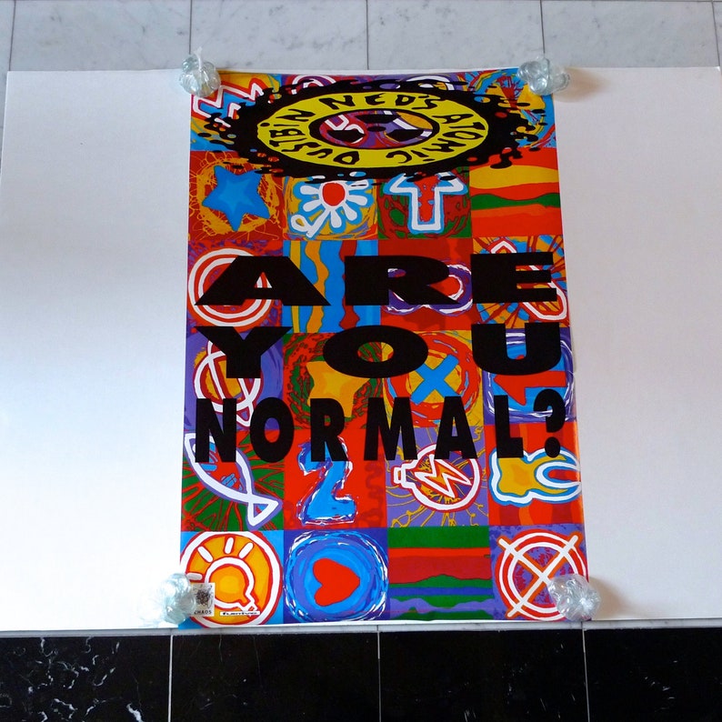 Ned/'s Atomic Dustbin Poster 1992 Are You Normal Vintage Band Poster Mohawk Music Record Store