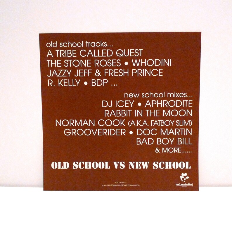 New School Vs Old School Poster Flat 1999 Vintage Record Store Etsy