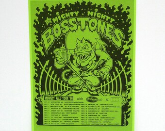 The Mighty Mighty Bosstones Tour Dates Flyer 1996 with Hepcat /Sense Field - SKA Band Original Press Release Information Sheet /Mohawk Music