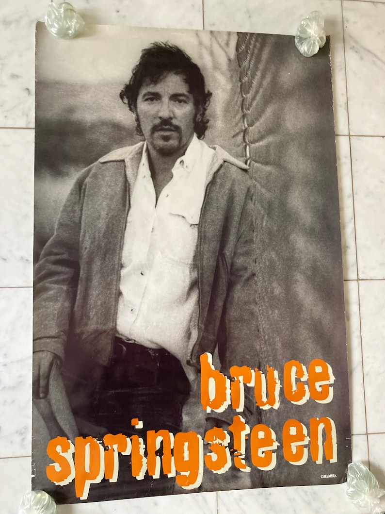Bruce Springsteen Poster Photo of the Boss With Mustache and - Etsy