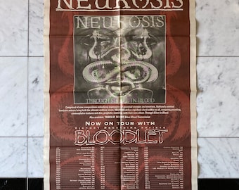 Neurosis and Tribes of Neurot Poster - Through Silver In Blood & Silver Blood Transmissions Vintage 1996 Hardcore Doom Metal - Mohawk Music