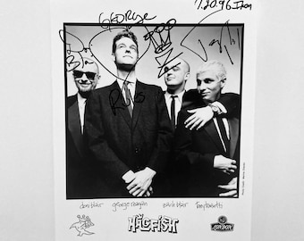 Hagfish Autographed Photograph July 20, 1996 / Original Press Release Black and White Hand Signed Band Image / Ikon Club Tulsa /Mohawk Music