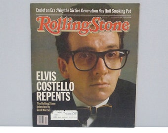Elvis Costello - Rolling Stone Magazine - September 2 1982- Issue 377 - Vintage Mary Steenburgen, Bryan Ferry, The Go Gos - Mohawk Music