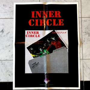 Círculo Interno - Póster original identificado de 1991 - Banda de reggae - Reggaefest Tulsa OK / Los chicos malos del reggae - Kingston / Mohawk Music Records