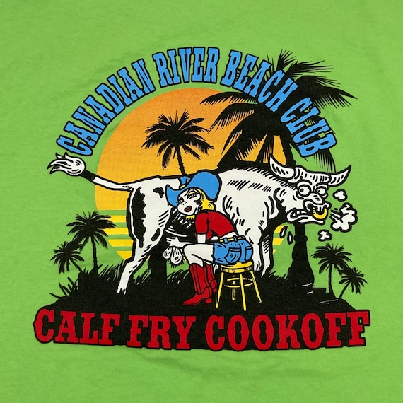 Canadian River Beach Club Calf Fry Cookoff T-Shir… - image 2