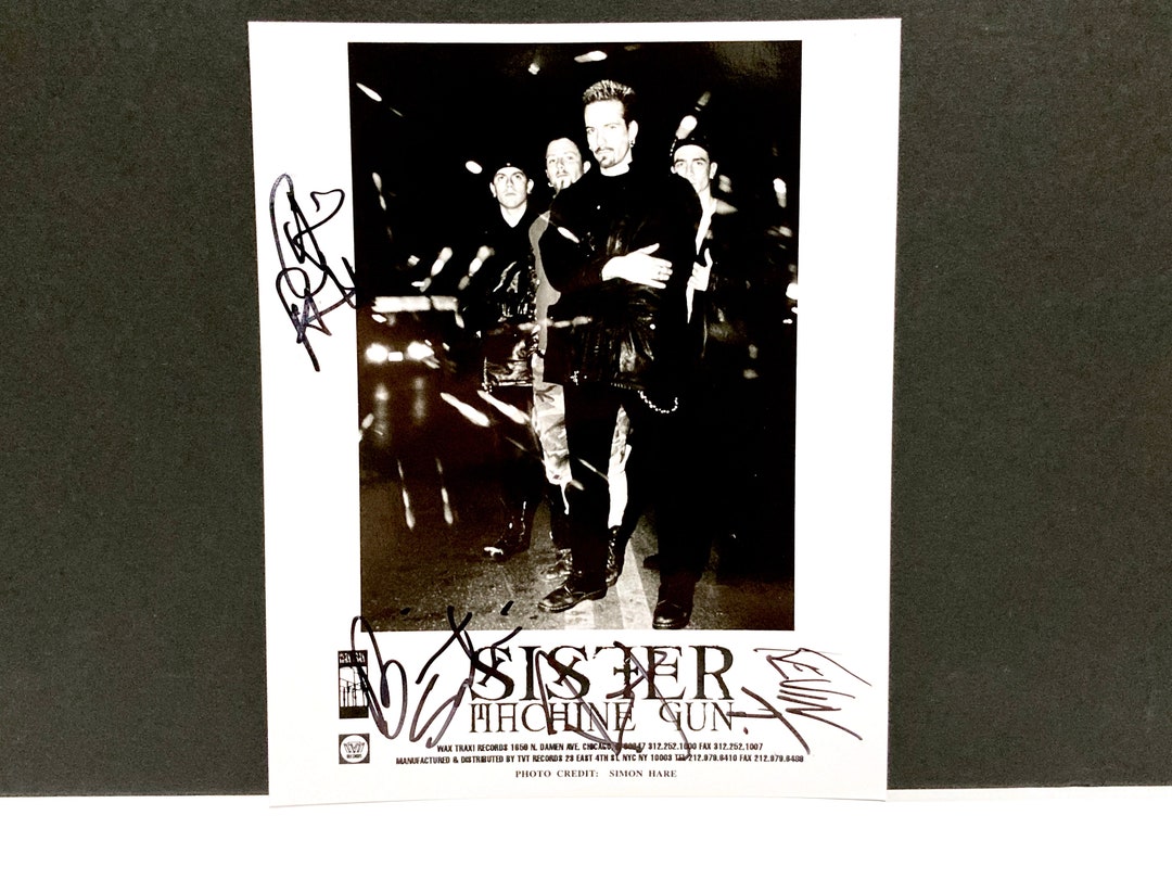 Sister Machine Gun Singer Sister Machine Gun Autographed Photograph Vintage Original - Etsy