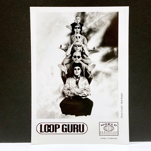 Loop Guru Photograph - World Domination Recordings Press Release Photo (5x7") - Vintage 90's - Electronic Rock Band - Mohawk Music Store