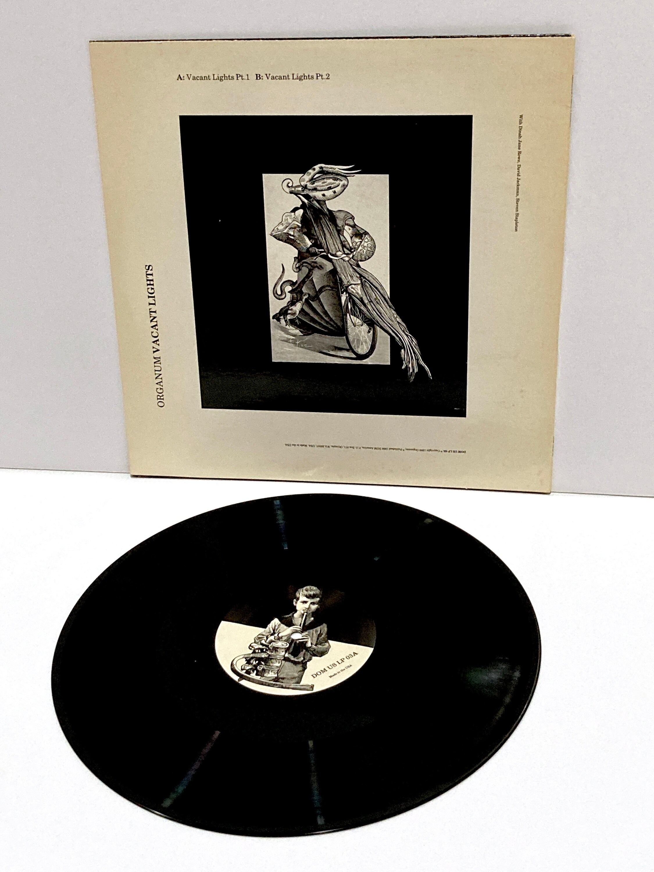 Organum Vacant Lights - Vinyl Record Vintage 1988 - David Phillip Jackman  Electronic Band Steven Stapleton Current 93 - Mohawk Music Store