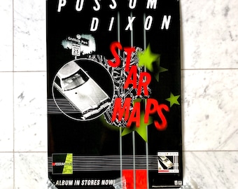 Possum Dixon - Star Maps Poster (30 x 20 inches) - Vintage 1996 Original from Interscope Records - Rob Zabrecky, Celso Chavez / Mohawk Music