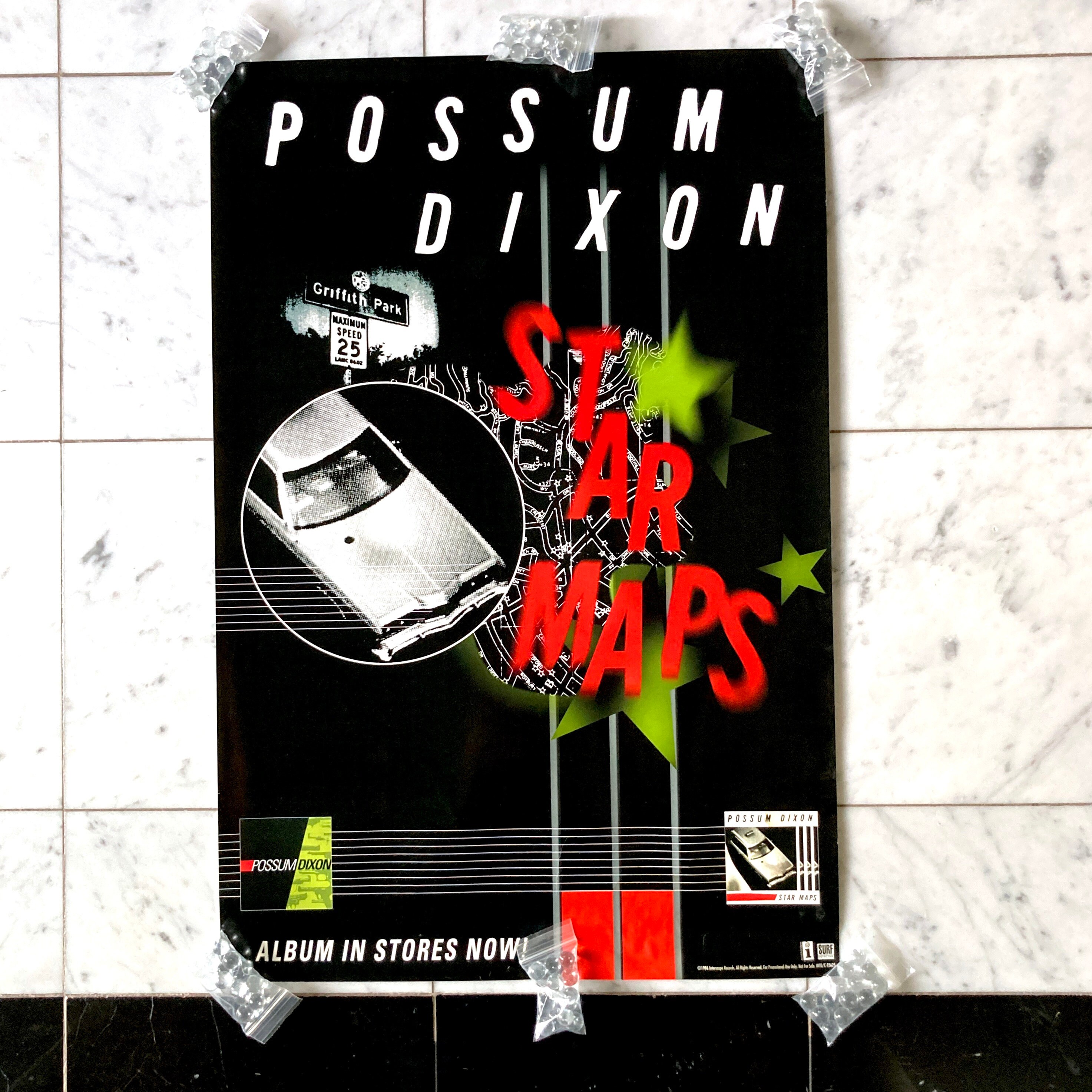 Possum Dixon - Star Maps Poster - Vintage 1996 Original From