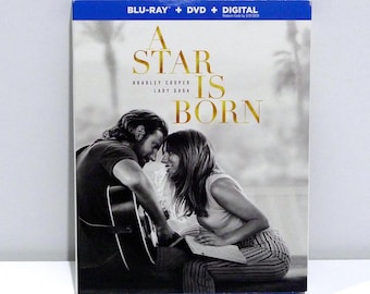 A Star Is Born DVD + Blu Ray - 2 Disc Set & Slip Case - Lady Gaga, Bradley Cooper Movie / Jackson Maine - Ally Romantic Drama / Mohawk Music