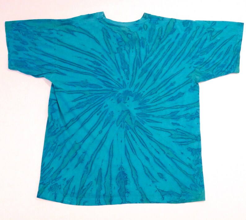 Echo and the Bunnymen T Shirt Vintage 90s size XL Psychedelic Blue Tie Dye Concert Band Tour Cotton Grunge Trippy Ian Mcculloch Mohawk Music